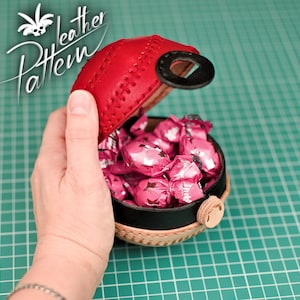 Patron en cuir de boîte à bonbons PDF - par Leatherhub