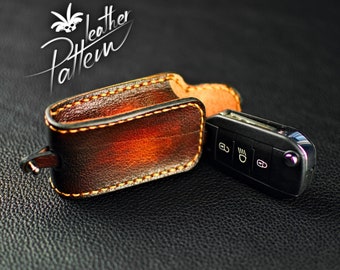 Car key case leather pattern PDF - by LeatherHubPatterns