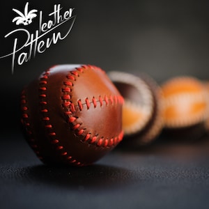 May include: Four brown leather baseballs with red stitching. The baseball in the foreground is in focus, while the other three are blurred in the background.