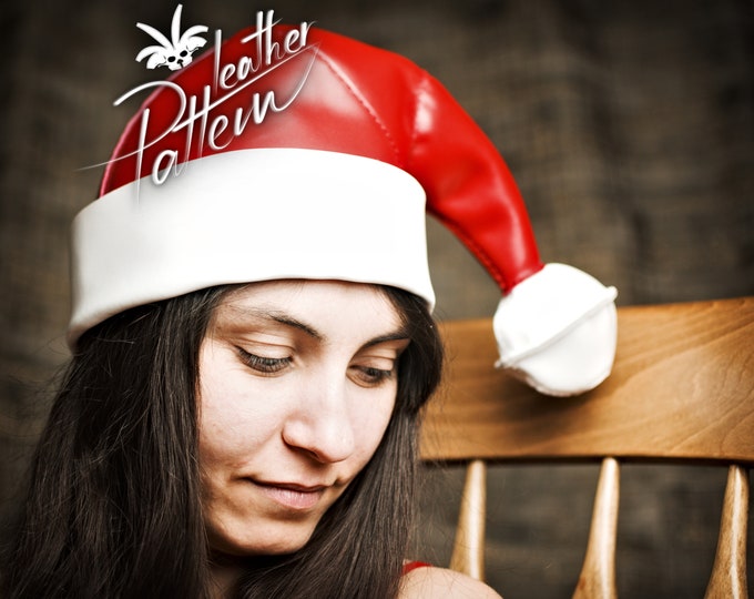 Santa hat leather pattern PDF - by Leatherhub