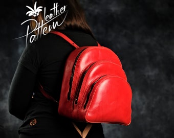 Leather backpack pattern PDF - by LeatherHubPatterns