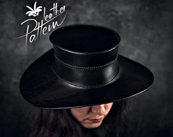 Plague hat leather pattern PDF - by LeatherHubPatterns
