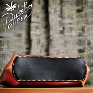 Patrón en PDF para bolso de mano de cuero para mamá - por LeatherHubPatterns imagen 7