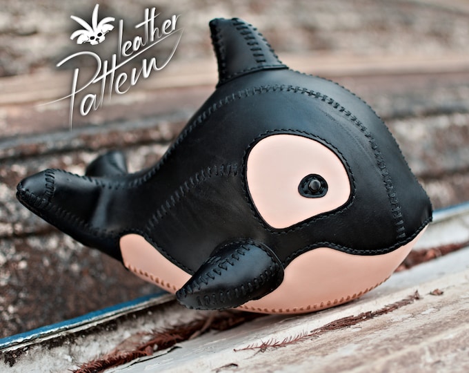 Orca leather pattern PDF - by LeatherHubPatterns