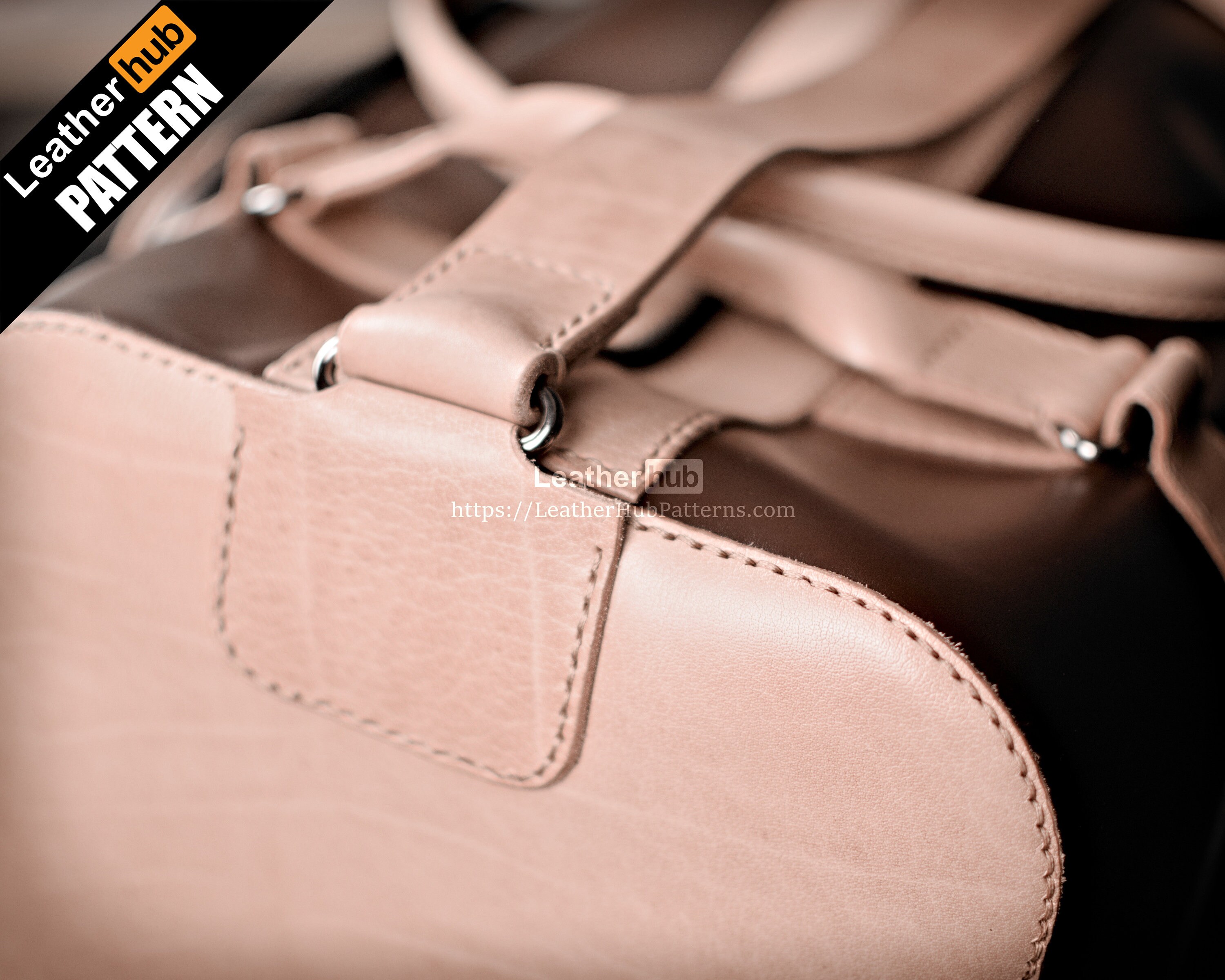 Leather Duffle bag pattern PDF by Leatherhub