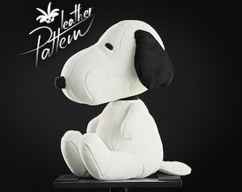 Leather pattern PDF stuffed beagle doggy by LeatherHubPatterns