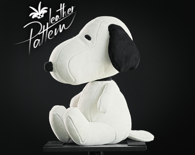 Leather pattern PDF stuffed beagle doggy by LeatherHubPatterns