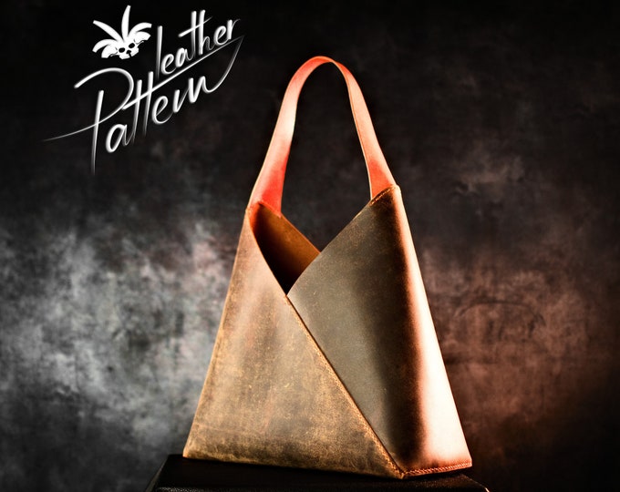 Tote bag leather pattern PDF - Julie - by LeatherHubPatterns