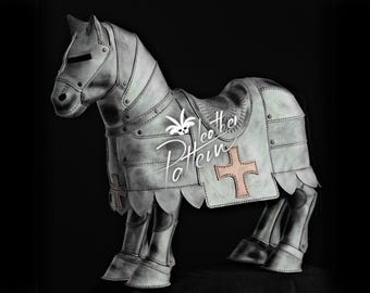 War horse armor leather pattern PDF - by LeatherHubPatterns