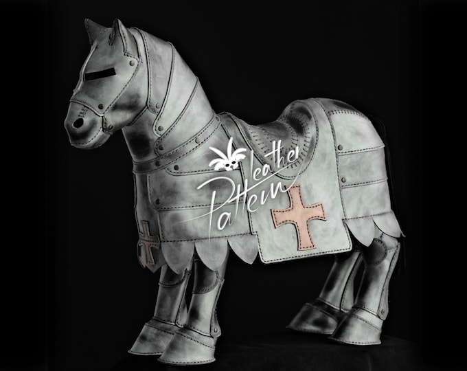 War horse armor leather pattern PDF - by LeatherHubPatterns