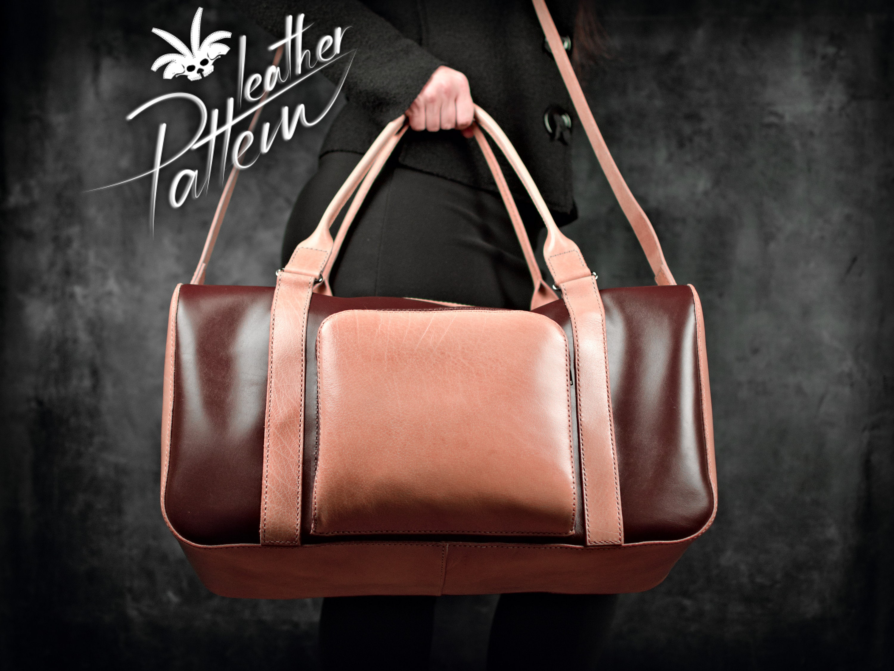 Duffle leather pattern PDF by LeatherHubPatterns