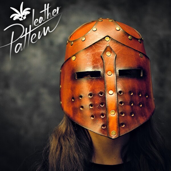 Leather Helmet Template Etsy