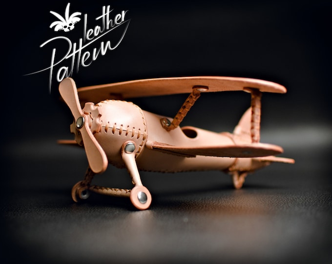 Toy plane leather pattern PDF - by LeatherHubPatterns