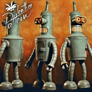 Robot leather pattern PDF - by LeatherHubPatterns