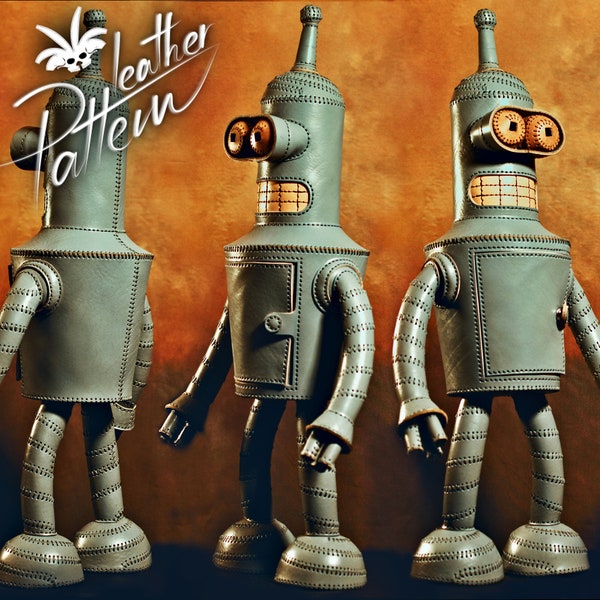 Robot leather pattern PDF - by LeatherHubPatterns