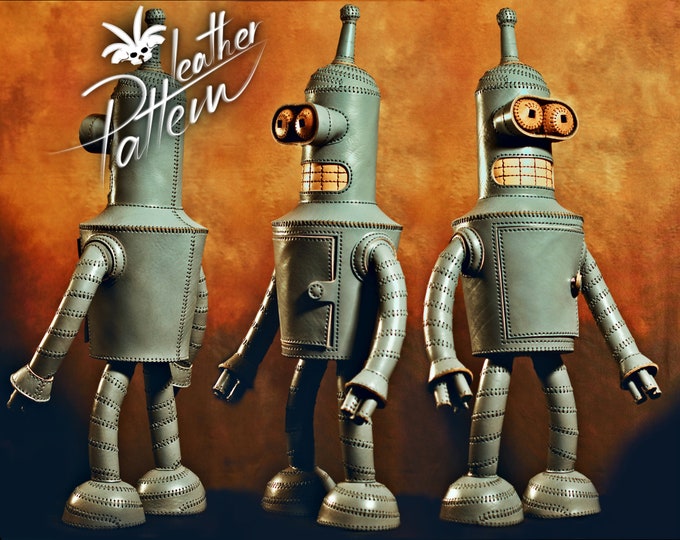 Robot leather pattern PDF - by LeatherHubPatterns