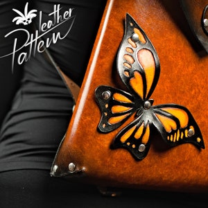 Leather backpack pattern PDF - The Butterfly - by LeatherHubPatterns