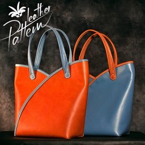 Tragetasche Leder PDF - Schnittmuster - Decoltina - by LeatherHubPatterns