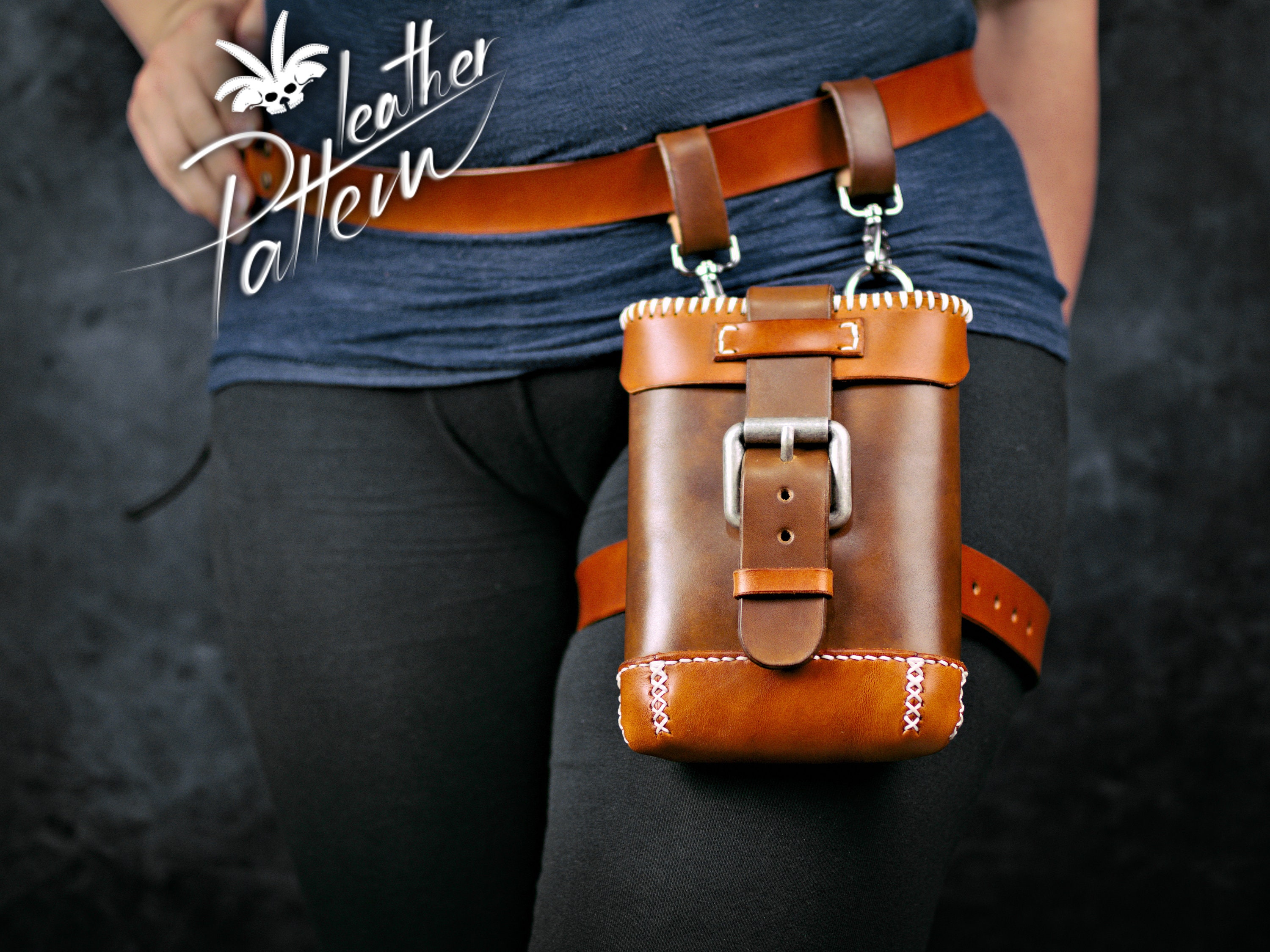 Hip bag leather pattern PDF by Leatherhub