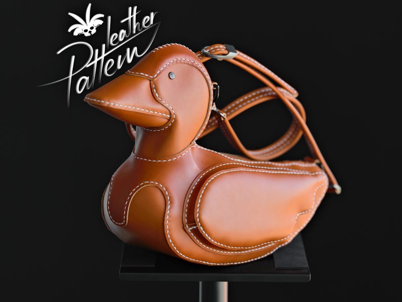 Mönster för väska i ankläder i PDF-format - av LeatherHubPatterns bild 1