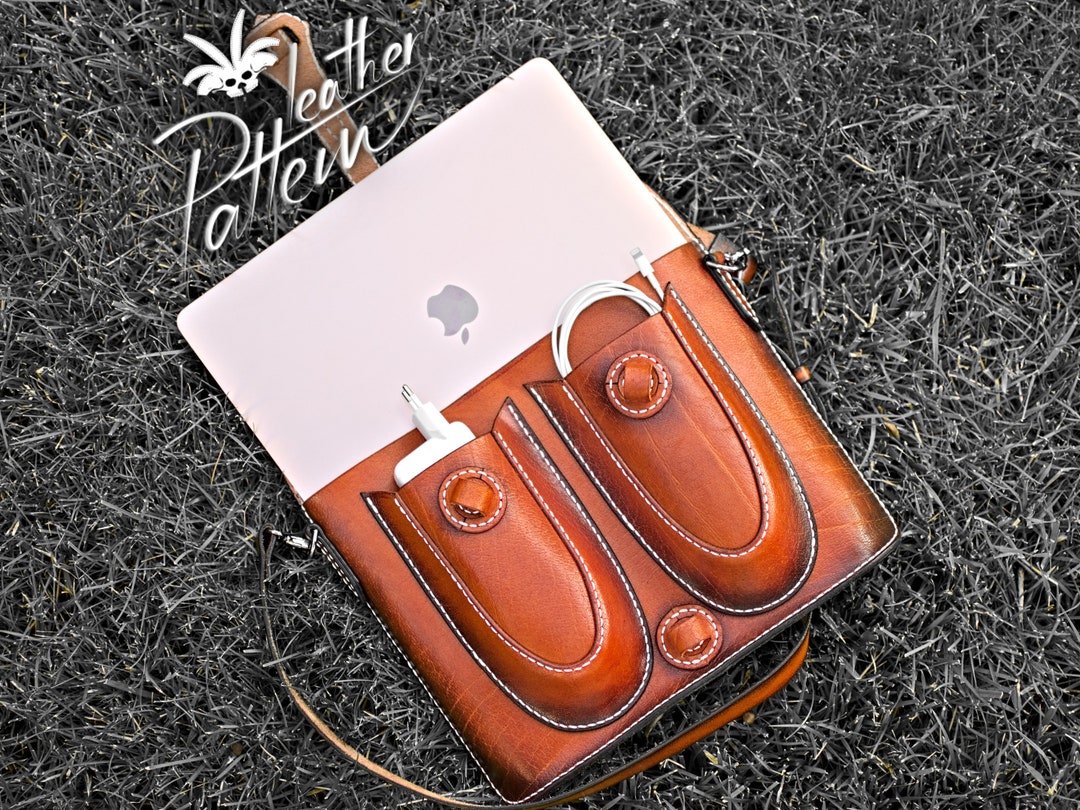Leather Briefcase Pattern PDF for 13 Inch Macs by Leatherhubpatterns Etsy