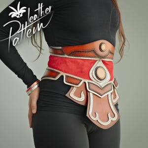 コルセットレザーパターンPDF - 魔術師のコルセット - LeatherHubPatterns