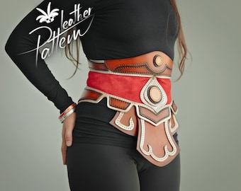 Corset leather pattern PDF - The Sorceress's corset -  by LeatherHubPatterns