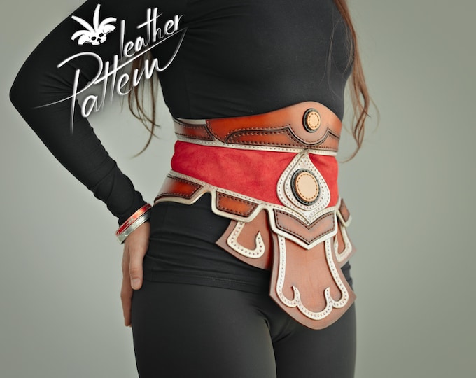Corset leather pattern PDF - The Sorceress's corset -  by LeatherHubPatterns