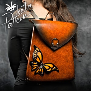 Patroon voor een leren rugzak (PDF) - De Vlinder - van LeatherHubPatterns