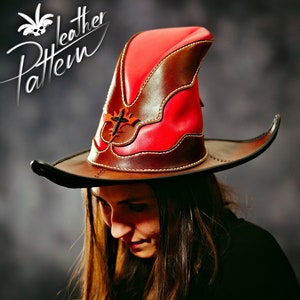 Leather hat pattern PDF - The vampire slayer&#39;s hat - by LeatherHubPatterns