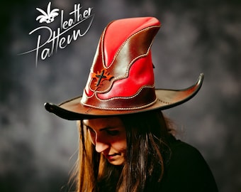 Leather hat pattern PDF - The vampire slayer's hat - by LeatherHubPatterns