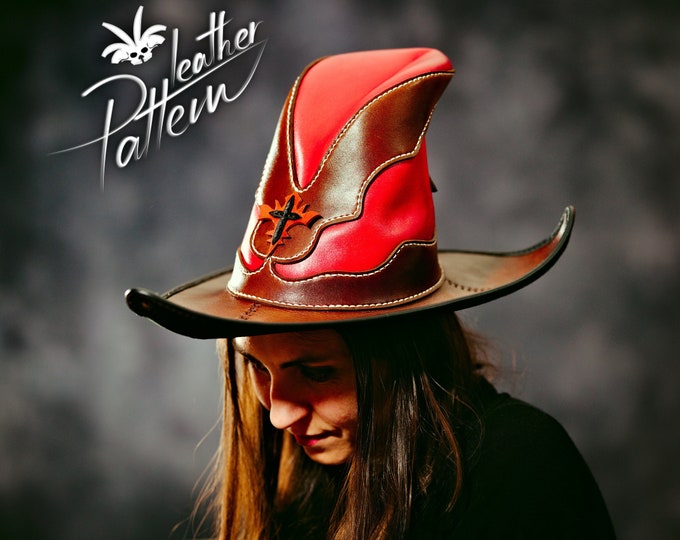 Leather hat pattern PDF - The vampire slayer's hat - by LeatherHubPatterns