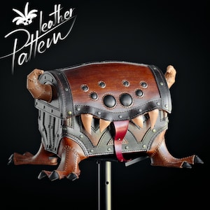 Patrón de imitación de cuero para pecho en PDF - por LeatherHubPatterns