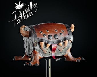Mimic chest leather pattern PDF - by LeatherHubPatterns
