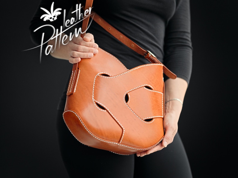 Mönster för läderväska i PDF-format - Embra-väskan - av LeatherHubPatterns bild 1