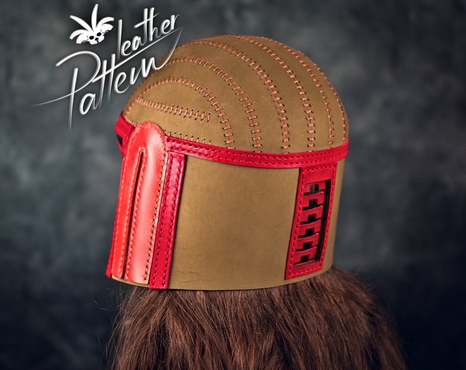 Leather helmet pattern PDF - by Leatherhub