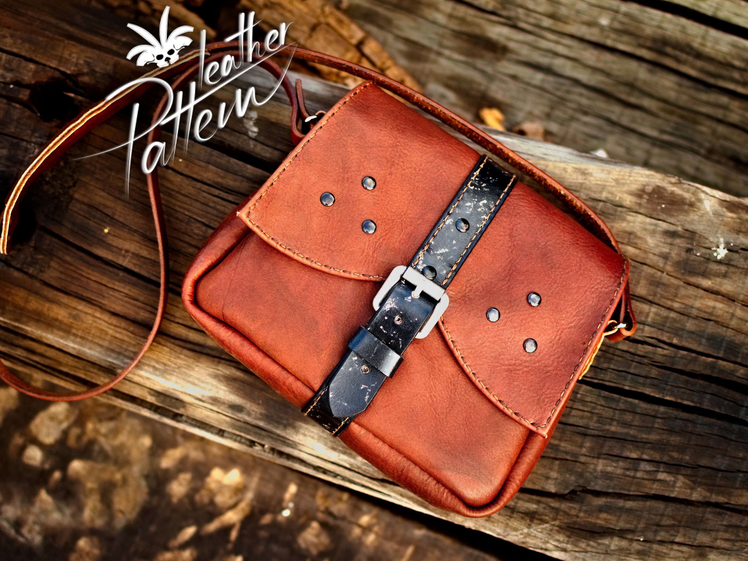 Witcher bag leather pattern PDF by LeatherHubPatterns