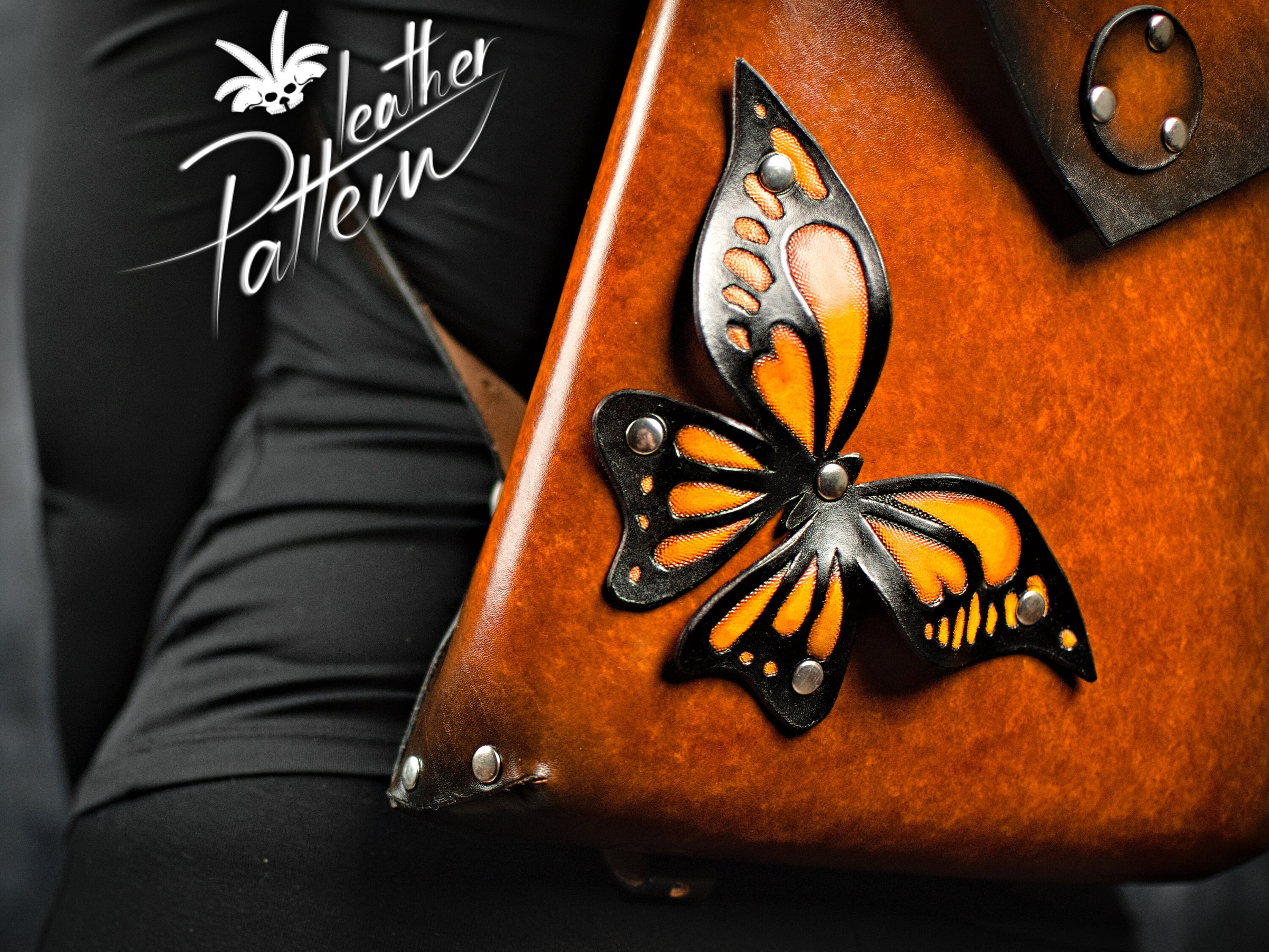 Leather backpack pattern PDF - The Ladybug - by LeatherHubPatterns
