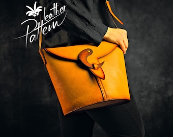 Patrón de bolso de cuero en PDF - Katerinka - de LeatherHubPatterns