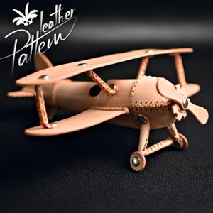 Toy plane leather pattern PDF - by LeatherHubPatterns