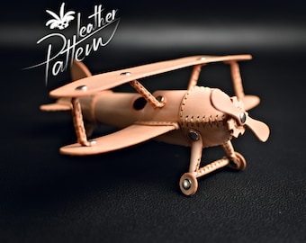 Toy plane leather pattern PDF - by LeatherHubPatterns