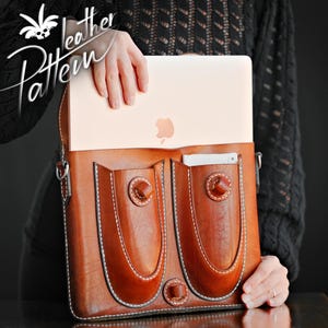 Patrón de maletín de cuero (PDF) para Mac de 13 pulgadas, de LeatherHubPatterns