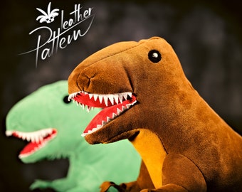 T-rex toy leather pattern PDF - by LeatherHubPatterns