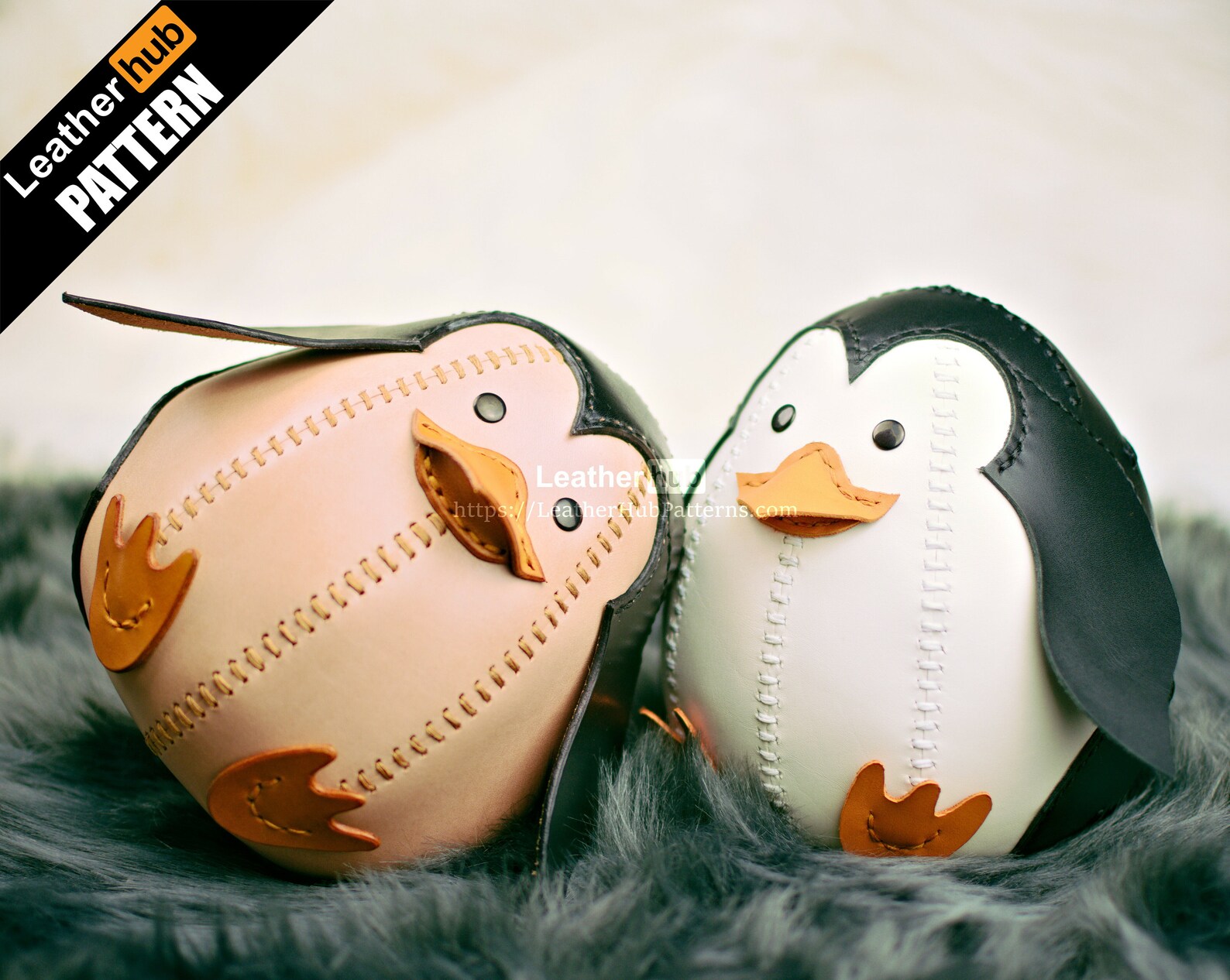 Penguin leather pattern PDF by Leatherhub Etsy