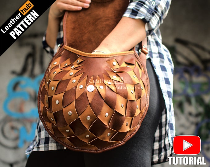 Arlekina bag leather pattern PDF - by Leatherhub