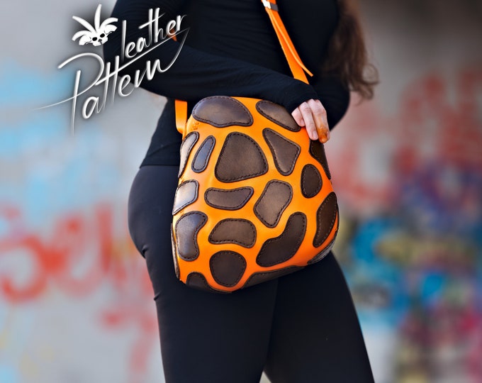 Leather bag pattern PDF - The Magma purse - by LeatherHubPatterns