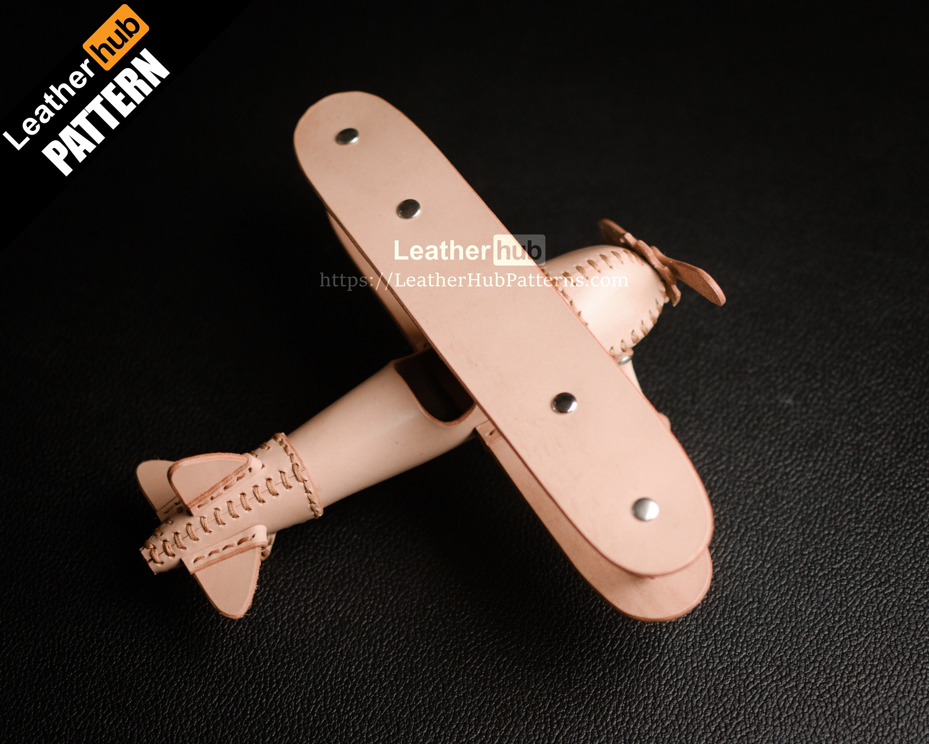 Plane leather pattern PDF by Leatherhub