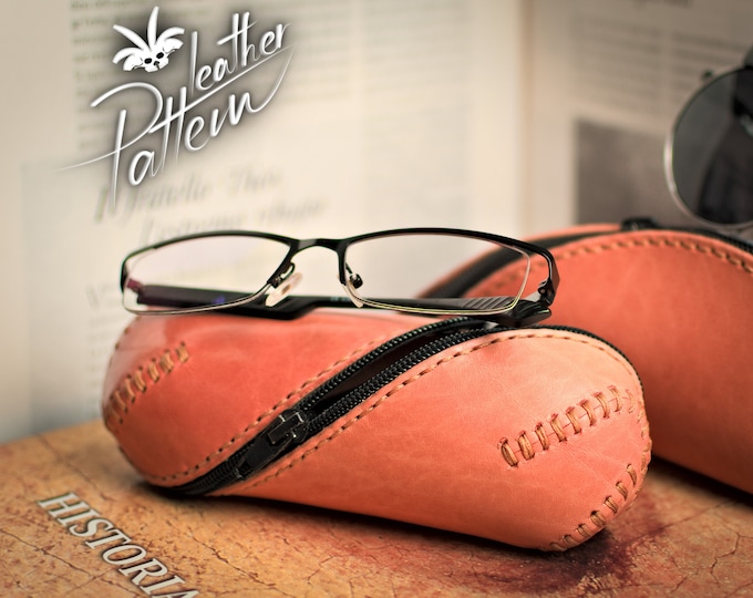 Eyelgasses case leather patterns PDF - by LeatherHubPatterns