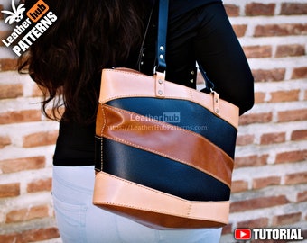Tote bag leather pattern PDF - by Leatherhub
