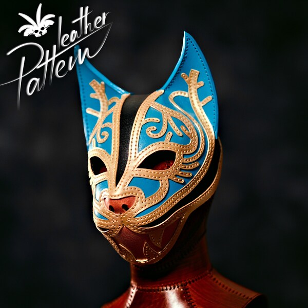 Leather Cat Mask Pattern Etsy